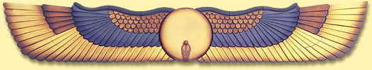 Wings of Ra, Stoneware tiles mounted on panel.